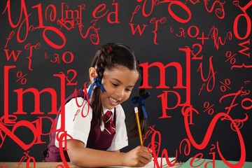 Composite image of letter and number jumble