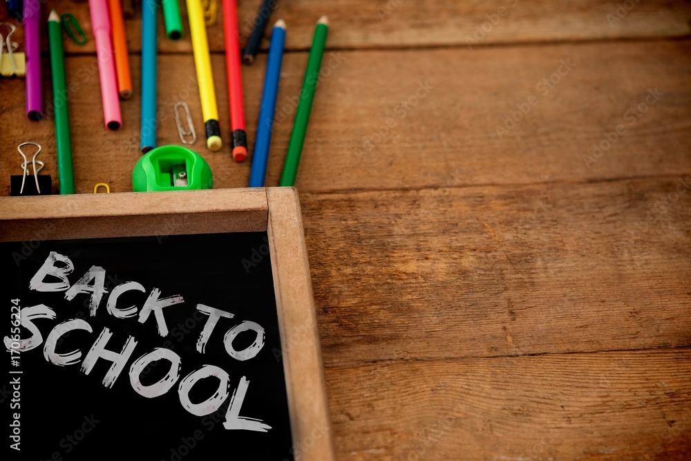 Aufkleber composite image of graphic image of red back to school text