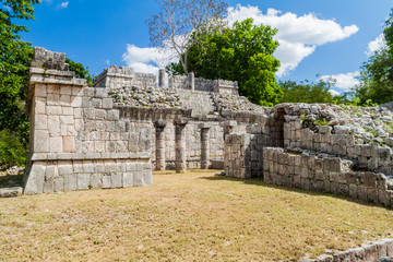 Temple of the Sculptured Panels (Templo de los Retablos) in ancient Mayan city Chichen Itza, Mexico