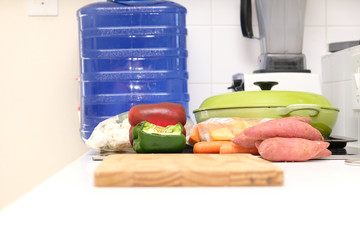 vegatables ready to be chopped