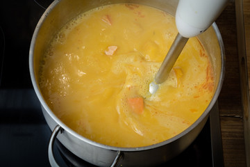 Kürbis - Kürbissuppe Rezept 21 - mixen, pürieren mit Mixstab, Pürierstab