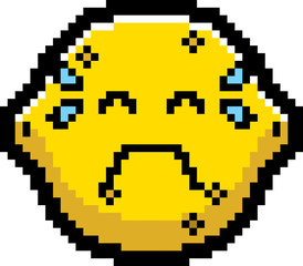 Crying 8-Bit Cartoon Lemon