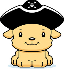 Cartoon Smiling Pirate Puppy