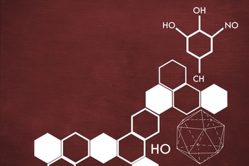 Composite image of graphic image of chemical structure