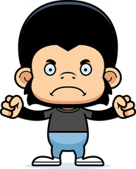 Cartoon Angry Chimpanzee