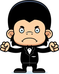 Cartoon Angry Groom Chimpanzee