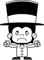 Cartoon Angry Ringmaster Chimpanzee
