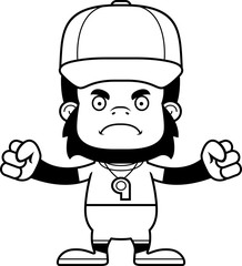 Cartoon Angry Coach Gorilla