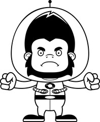 Cartoon Angry Spaceman Gorilla