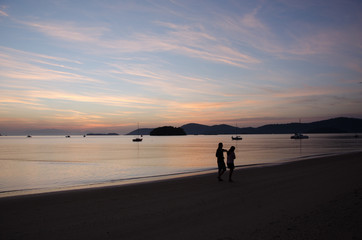 The sunrise and the couple