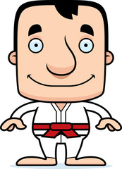 Cartoon Smiling Karate Man