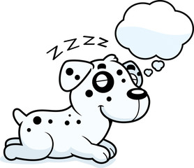 Obraz na płótnie Canvas Cartoon Dalmatian Dreaming