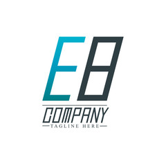 Initial Letter EB Rounded Design Logo