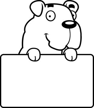 Cartoon Bulldog Sign