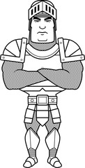 Cartoon Knight Arms Crossed