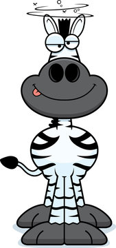 Drunk Cartoon Zebra