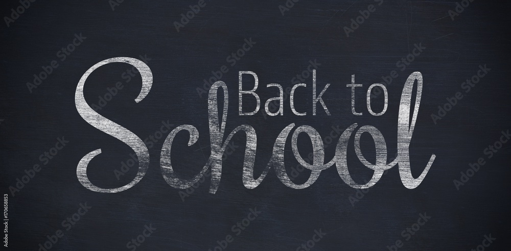 Aufkleber composite image of digital image of back to school text
