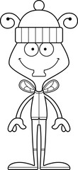 Cartoon Smiling Winter Fly