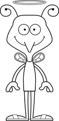 Cartoon Smiling Angel Mosquito