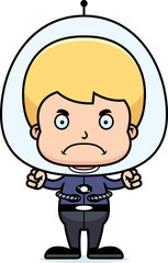 Cartoon Angry Spaceman Boy