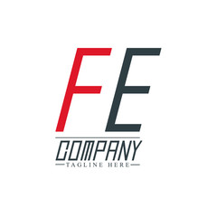 Fototapeta premium Initial Letter FE Design Logo Template