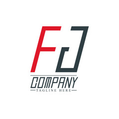 Obraz premium Initial Letter FJ Design Logo Template