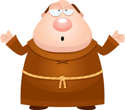 Confused Cartoon Monk