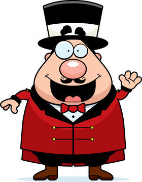recommend clip art: Cartoon Circus Ringmaster Waving