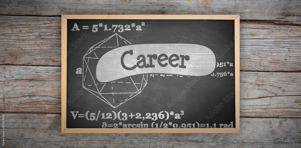 Poster composite image of image of a chalkboard