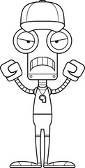 Cartoon Angry Coach Robot