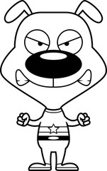 Cartoon Angry Superhero Puppy