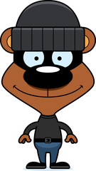 Cartoon Smiling Thief Bear