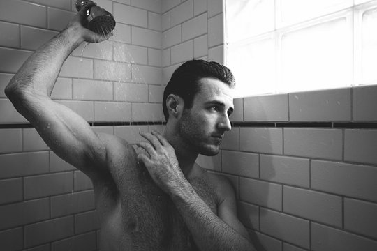 in the shower