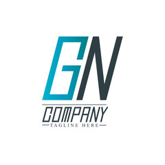 Initial Letter GN Design Logo