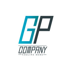 Initial Letter GP Design Logo