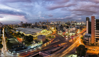 Twilight and cityscape in bangkok