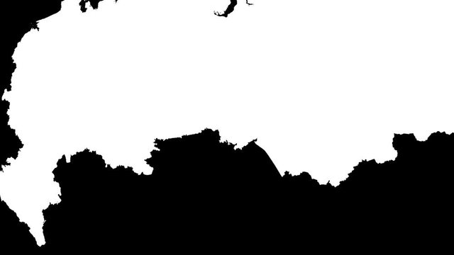 Ingush - Russia, republic extruded. Bumps shaded