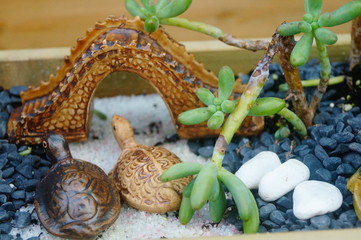 Plant bonsai, green, plants, nature, landscape, sculpture, landscape, statue, art, background, close-up, decoration