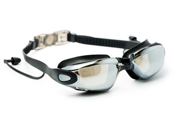 Black swim goggles