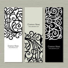 Banners design, floral background