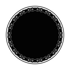 frame with chain bicycle vector illustration design