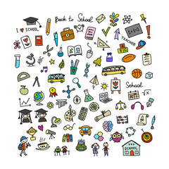 Back to school, icons for your design