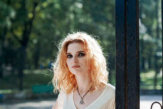 Portrait of young woman