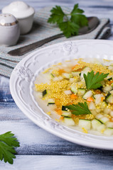 Soup with millet