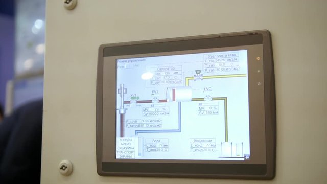LCS panel - monitoring pressure in energy systems on ndustrial manufacture factory
