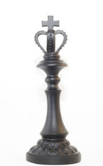 Fototapeta na wymiar Large Black Chess Piece KING 