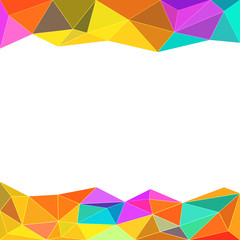 Fototapeta premium Abstract polygonal triangles background with place for text. Colorful vivid background of colored triangles with kaleidoscope effect, 3D illustration