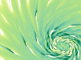 Green abstract fractal background. Colored waves mixing in a whirl. Modern digital art. Creative graphic template. Professional style. For layouts, projects, skins, designs, advertising, covers etc.