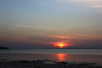 the sunset atmosphere is paraded around the island of langkawi, malaysia