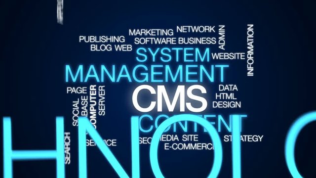 CMS animated word cloud, text design animation.